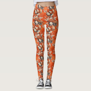 Legging Leque de Flor de Cerejeira Japonesa Padrão (1)