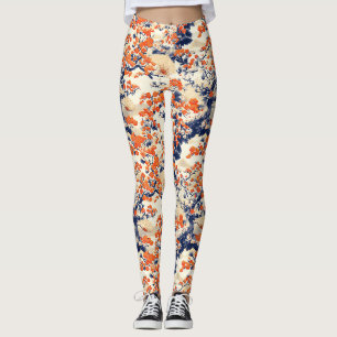 Legging Leque de Flor de Cerejeira Japonesa Padrão (2)