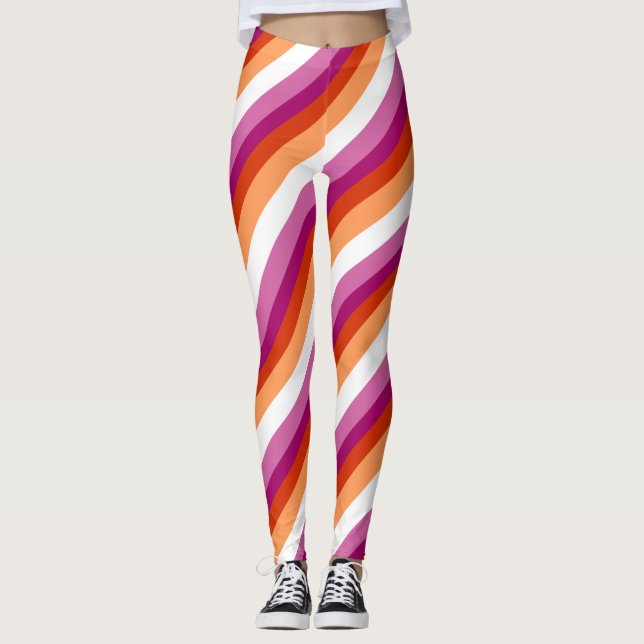 Legging Lesbian Stripes | Lesbian Pride  (Frente)