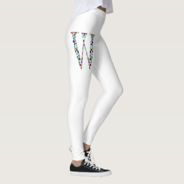 Legging Letra inicial W Gemstone Design
