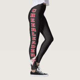 Legging Letras cheerleader Vermelho Escuro para Tipografia