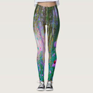 Legging Levantamento do Sol Brilhante com Confluentes Rosa