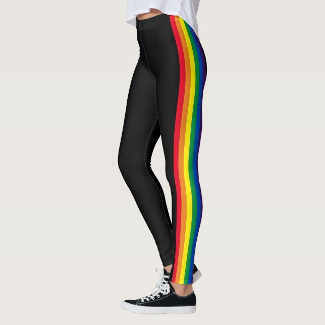 Legging Lgbt stripes do arco-íris orgulho gay (Esquerda)