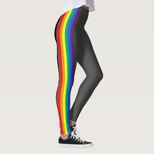 Legging Lgbtq arco-íris listras gay filosofia cinza (Direita)