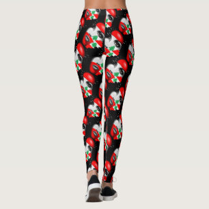 Legging Líbano Flag e Map no rosto da menina