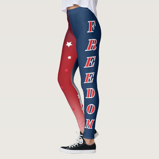 Legging Liberdade Vermelho Branco e Azul (Esquerda)