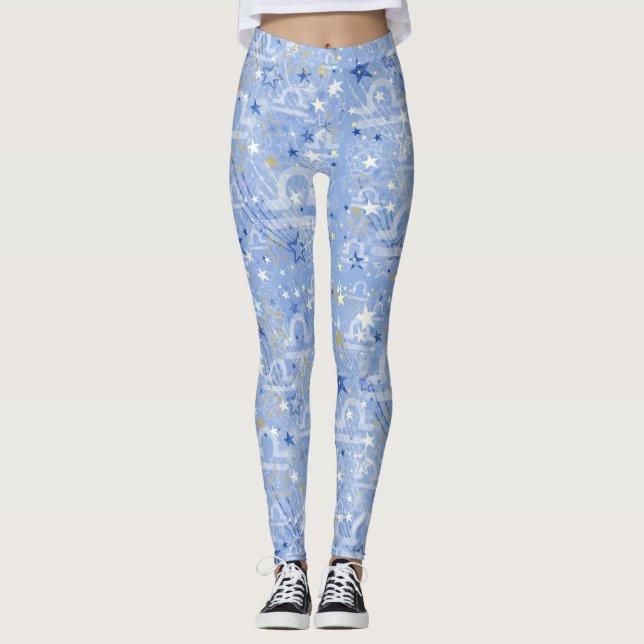 Legging Libra zodiac - sinal de astrologia bonito (Frente)