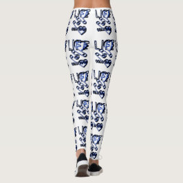 Legging Life Is Colourful Blau - Designerlogo