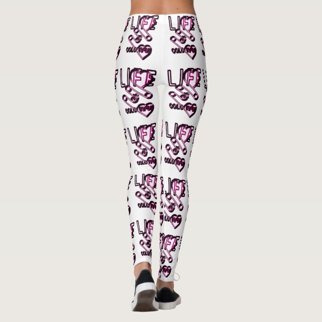 Legging Life Is Colourful - Designerlogo (Verso)