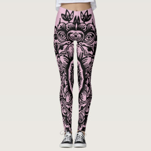 Legging Lilac doce com a cor damasco preta atlética