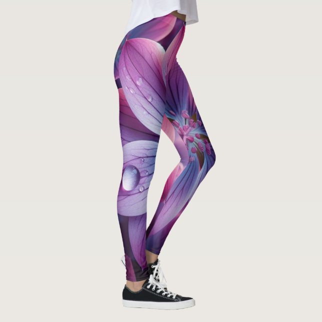 Legging Lilac Floral Purple e Rosa (Direita)