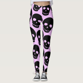 Legging Lilac Gótico estético de Pastel crânios grandes Im