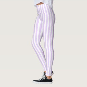 Legging Lilac, púrpura e listras brancas