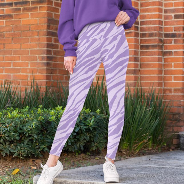 Legging Lilac Zebra - Padrão Selvagem Animal (Criador carregado)