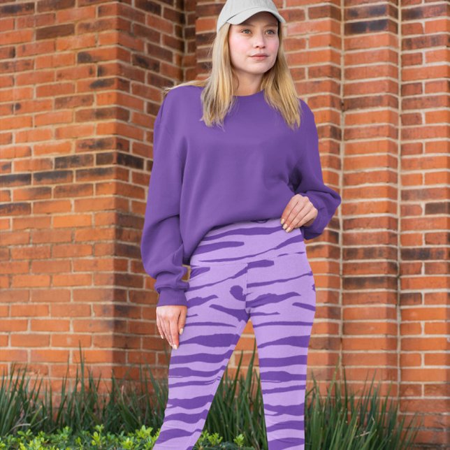 Legging Lilac Zebra - Padrão Selvagem Animal (Criador carregado)