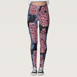 Legging Lilás rosa com azul escuro