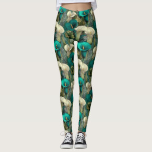 Legging Lilias Yoga Lírios Calla Inspirado Roupas Feminina