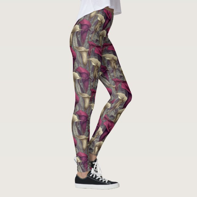 Legging  lilies Flower Crossfit Calla lilies Floral Gifts  (Direita)