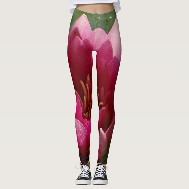 Legging Lily de água rosa (Frente)