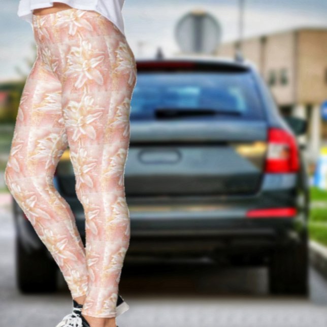 Legging Lily In Pink Fantasy (These Lilies In Pink Fantasy leggings, would be fun to wear in Spring!)