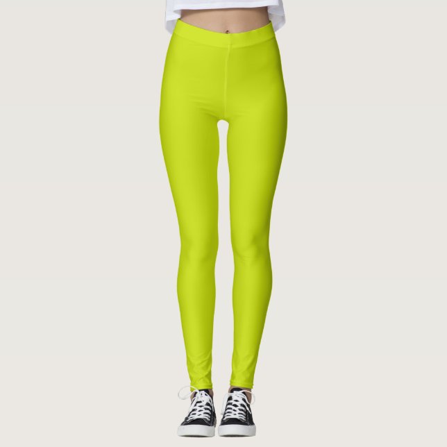 Legging Limão amargo (cor sólida) (Frente)