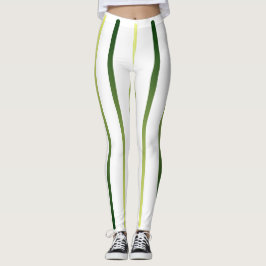 Legging Limão branco listrado Slimming calças desportivas