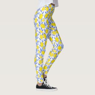 Legging Limões Azul Mediterrâneo
