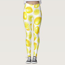 Legging Limões de aquarela design