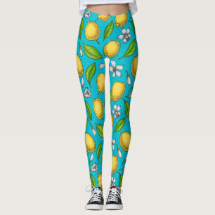 Legging Limões em azul