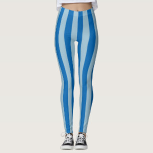 Legging Limonada Azul Elétrica e Listras Verticais Aquamar