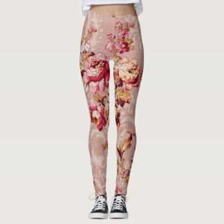 Legging Linda Cor damasco Vintage, cor-de-rosa