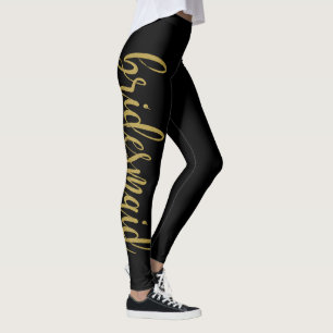 Legging Linda Dama de Honra com Caligrafia em Brilho Doura