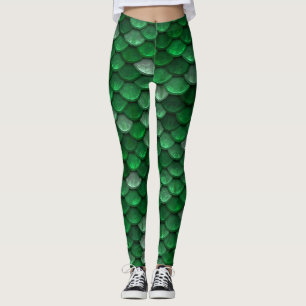 Legging Linda Escala Verde da Sereia Brilhante