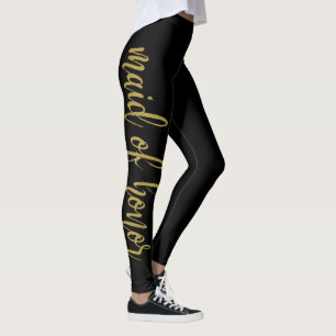 Legging Linda Escritura Festiva Brilho Dama de Honra