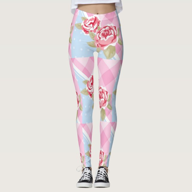 Legging Linda Floral Rosa (Frente)