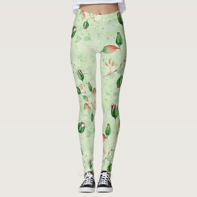 Legging Linda Floral Verde (Frente)