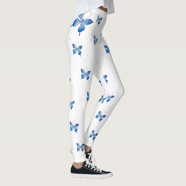 Legging Linda Infinity Blue Butterflies: Símbolo de LOV (Direita)