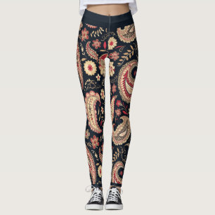 Legging Linda Paisley Pattern Dark N Red Mix