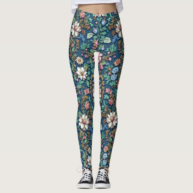 Legging Linda Vintage Floral (Frente)