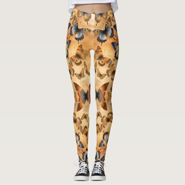 Legging Lindas Borboletas de Aquarela (Frente)