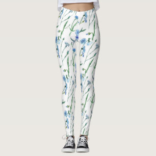 Legging Lindas flores de aquarela