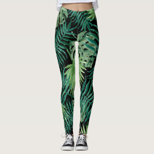 Legging Lindas folhas de palmeira