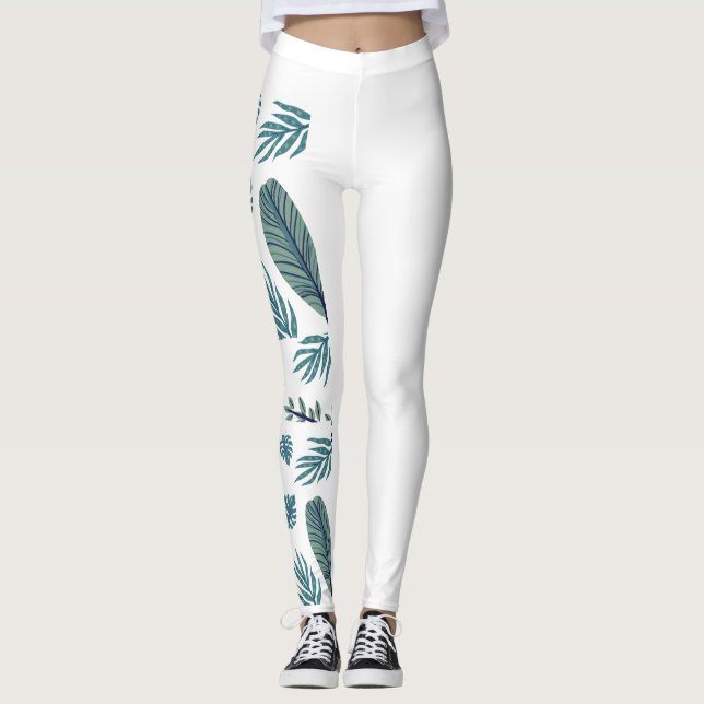 Legging Lindas folhas, leggings. (Frente)
