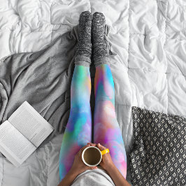 Legging Lindas leggagens do arco-íris de cor suave