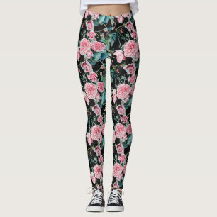 Legging Lindas rosas rosa-velhas, pequenas coxas rosa