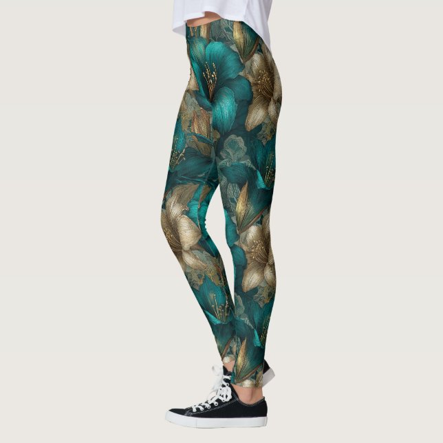 Legging Lindo Amaryllis Brilho Usar Atlética (Esquerda)
