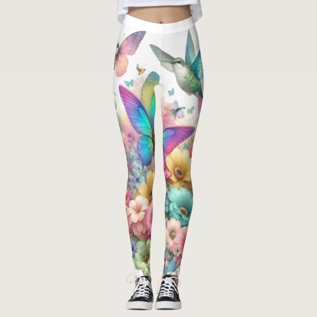 Legging Lindo design em cores pastéis - inspirado na natur (Frente)