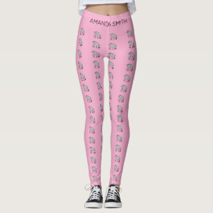 Legging Lindo Pequeno Zebra Queniano Padrão de Aniversário