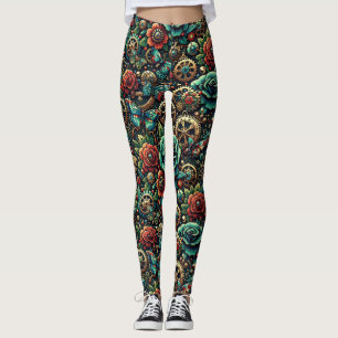 Legging Lindos e apalpados, orelhas e Rosas