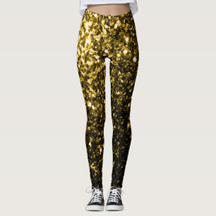 Legging Lindos faíscas Douradas amarelas